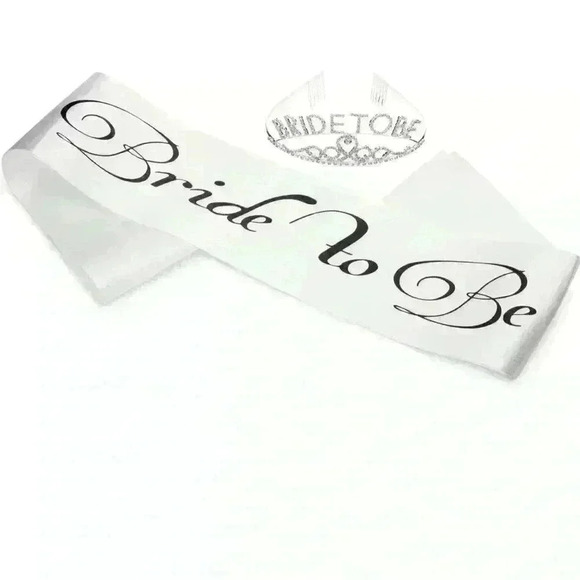 Bride To Be Tiara and Sash by Bridal Swan - Picture 2 of 6